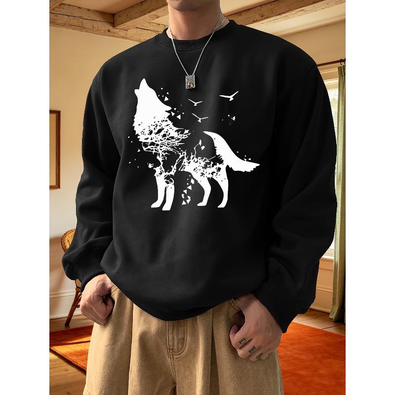 1pc Men's Crew Neck Sweatshirt, Men's Top, Suitable for Daily Wear and Golf Activities, Affordable Men's Apparel, Plus Size