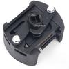 Adjustable Oil Filter Wrench, German U-Shaped Multi-Function, Two-Jaw Reversible Mechanism, Black Metal with Hex Socket and Adjustment Knob