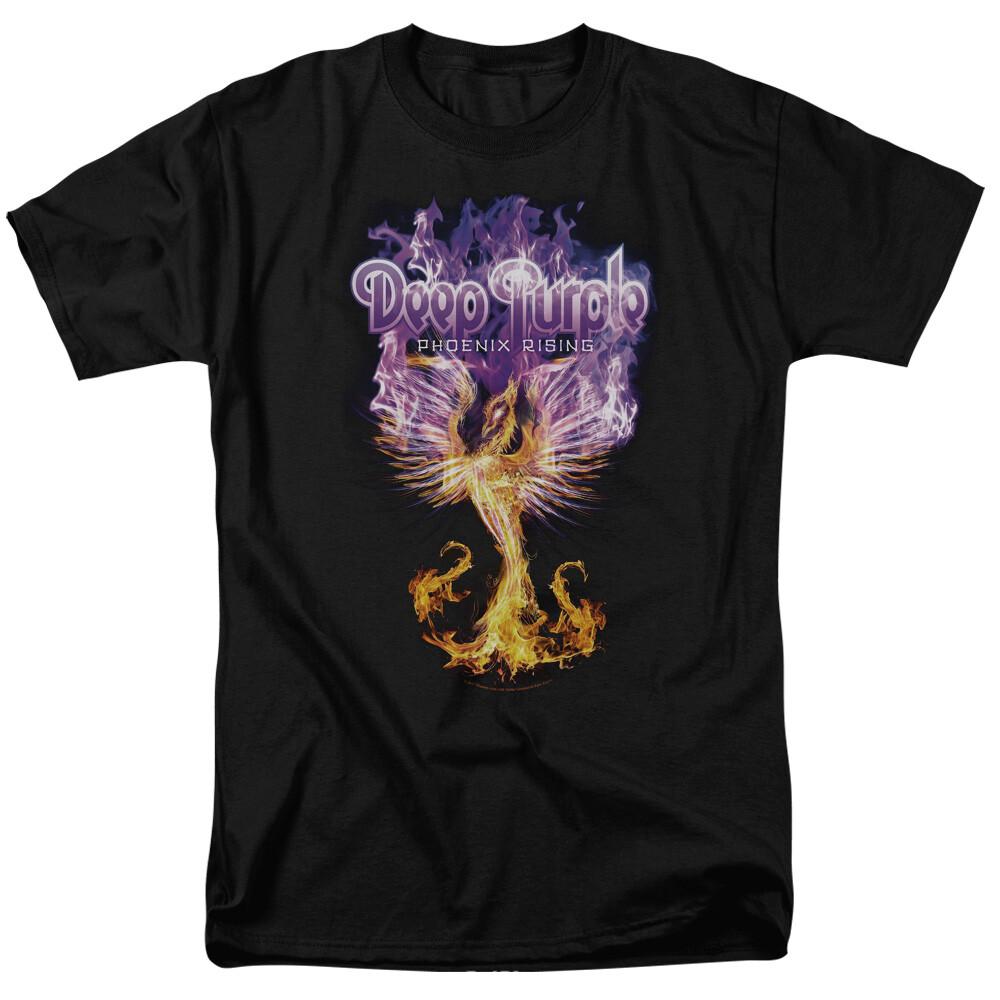 26 Deep Purple Phoenix Rising T Shirt Licensed Rock N Roll Music Tee Black Unisex T-Shirt XXXXL