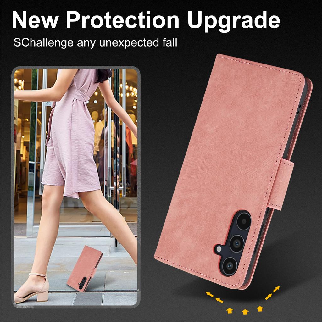 For Samsung Galaxy A57 5G Case Flower Butterfly Leather Wallet Phone Cover with Hand Strap