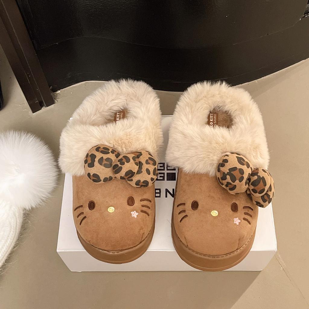 Autumn Winter Slippers for Women Plush Cute  Home Warm Cotton Slippers Cartoon Home Indoor Shoes