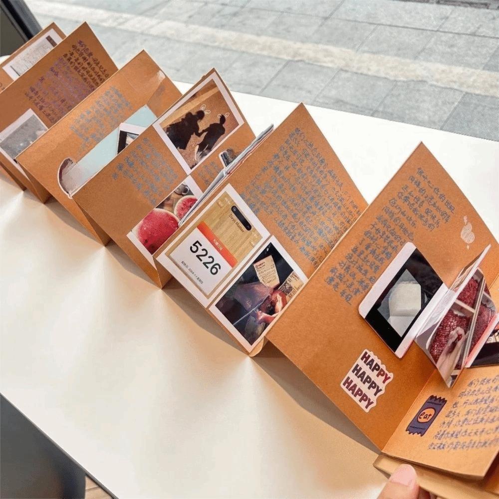 Expandable Accordion Photo Album Retro Diy Photo Album Creative Scrapbook Album  Couple Gift