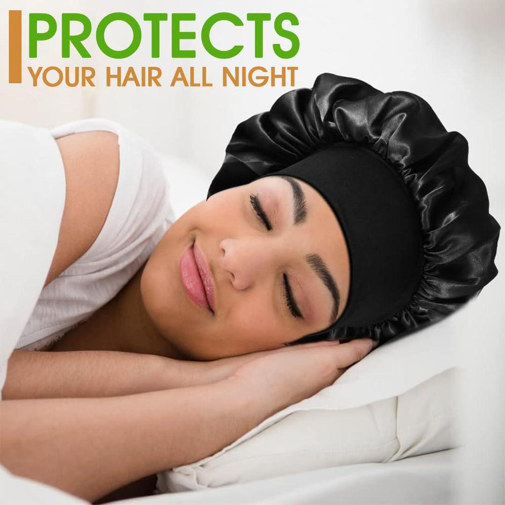 High Elastic Satin Night Cap - Beauty & Hair Care Headscarf for Women