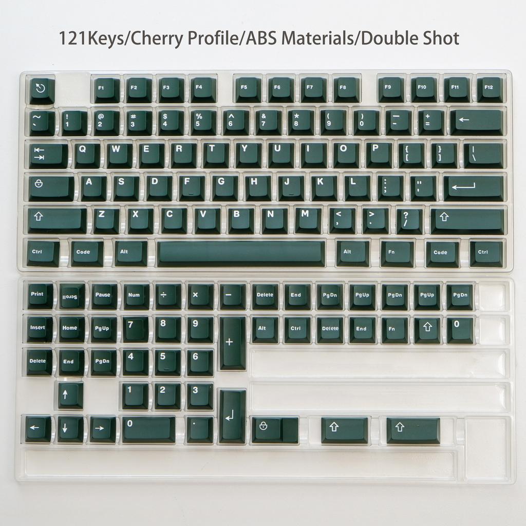 114 Keys Ink Blue Double Shot PBT Keycaps Cherry Profile Custom Keyboard Key Caps for Gateron MX Switches Gaming Keyboards