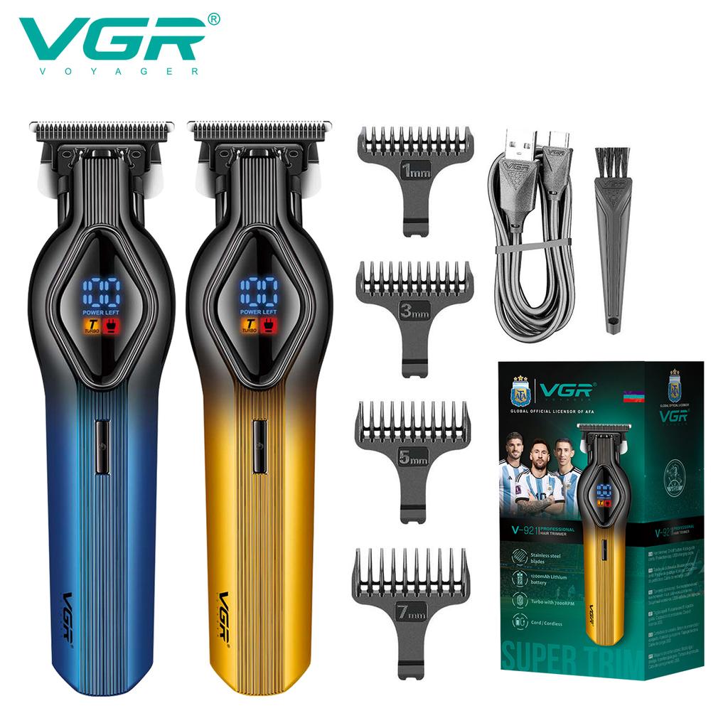 Original VGR V-921 Long Life Hair Trimmer Powerful Power Hair Salon Hair Trimmer Set for Men Hair Trimmer with LED Digital Display Home Razor Shaver