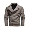 Men's Fashion Jacket, Zip Leather Jacket, Wallet Style Leather Jacket Motorcycle Leather Jacket Lapel Leather Jacket