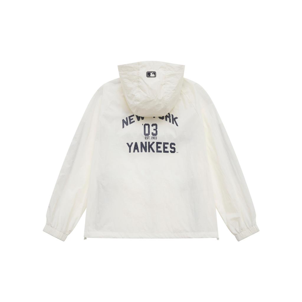New MLB Preppy Style Collection New York Yankees SS25 Jacket Unisex White 3AWJV0153-50IVS