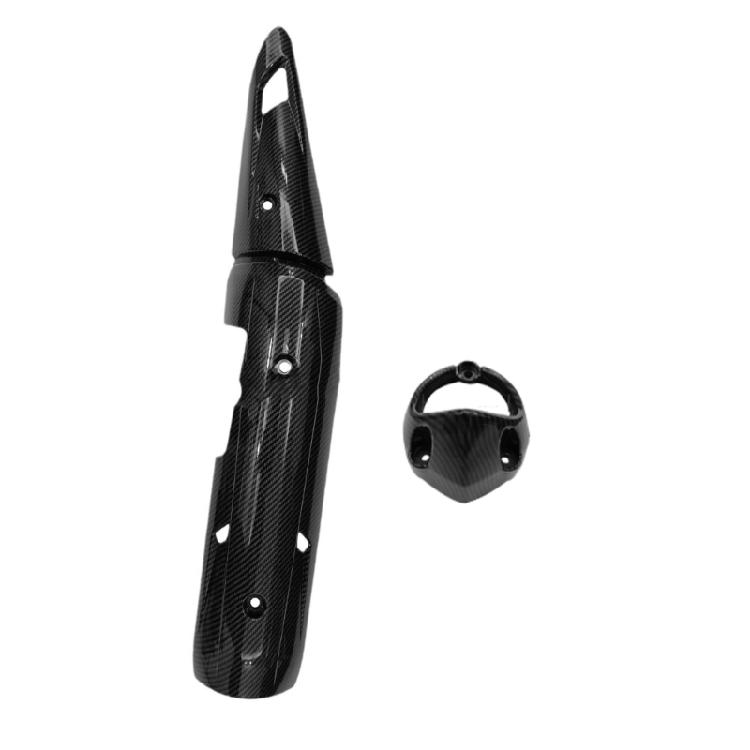 

Motorcycle Performances Exhaust Cover Heat Dissipation System Pipe Guard Carbon Fiber Pattern Non Slip Grip for Y15ZR 1