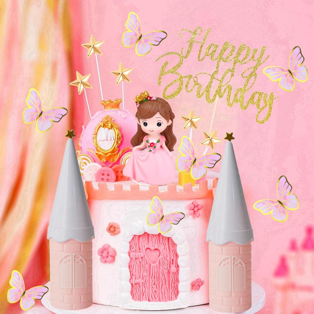 Princess Cake Topper Castle Cake Topper Princess Party Decorations Princess Castle Theme Party Supplies