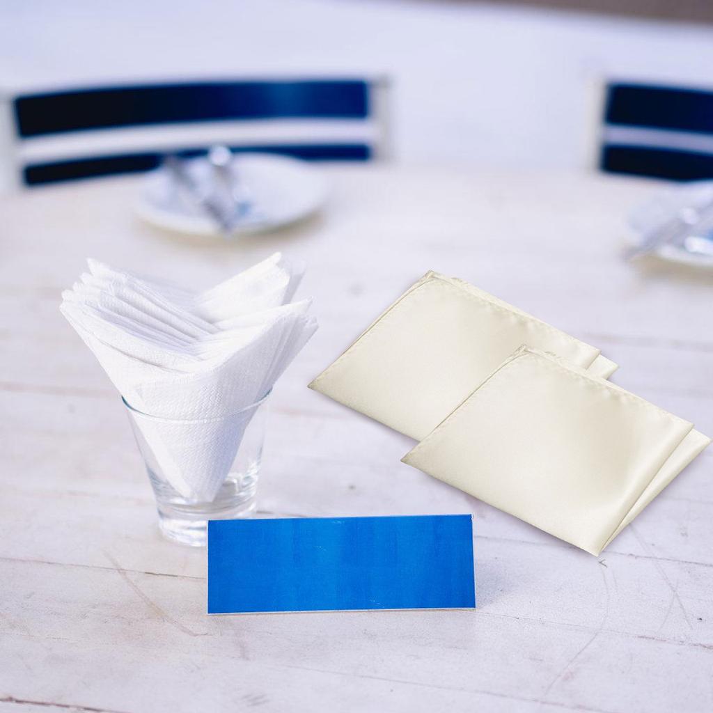 2PCS Men's Pocket Square Classical Rayon Handkerchief For Business Meeting Formal Occasion Solid Color Banquet Kerchief