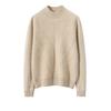 Women's High Neck Cashmere Knit Sweater - Thickened Loose Fit Pullover for Autumn/Winter