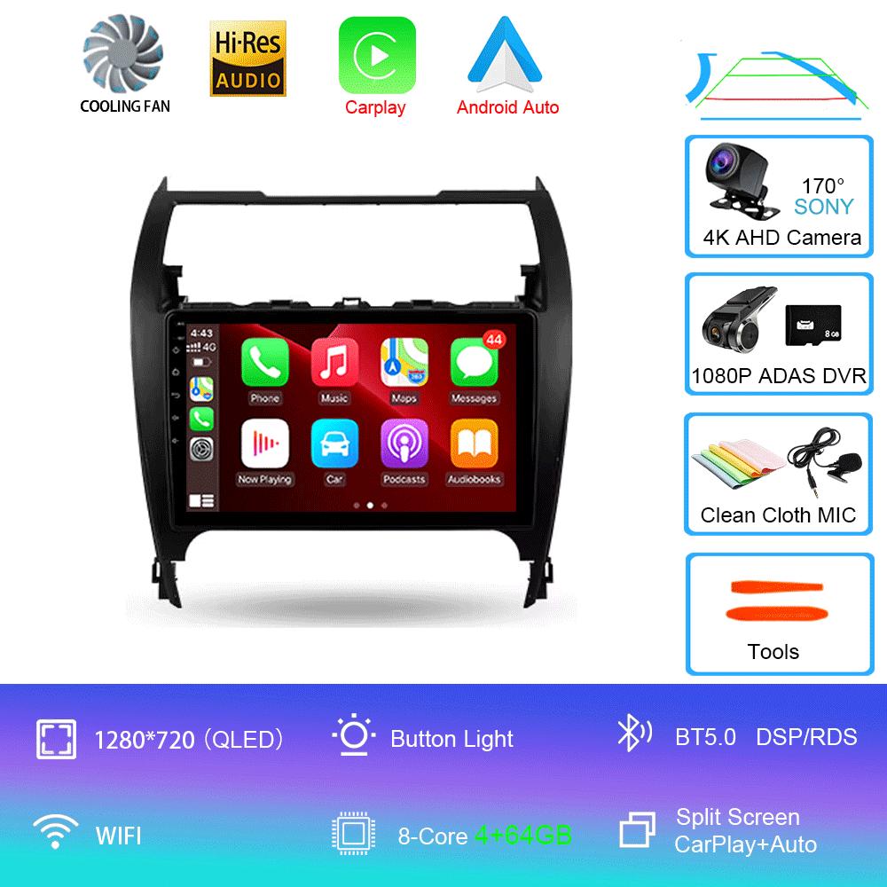 Car Radio Android 14 Carplay Auto For Toyota Camry 7 XV 50 55 2012 - 2017 Navigation GPS Multimedia Player video Stereo WIFI+4G