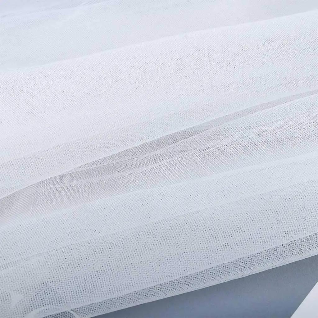 2 Tiers White Ivory Bride Wedding Veil Short Fingertip Bridal Tulle Veil with Comb and Cut Edge Velos De Novia Largosbridal Veil
