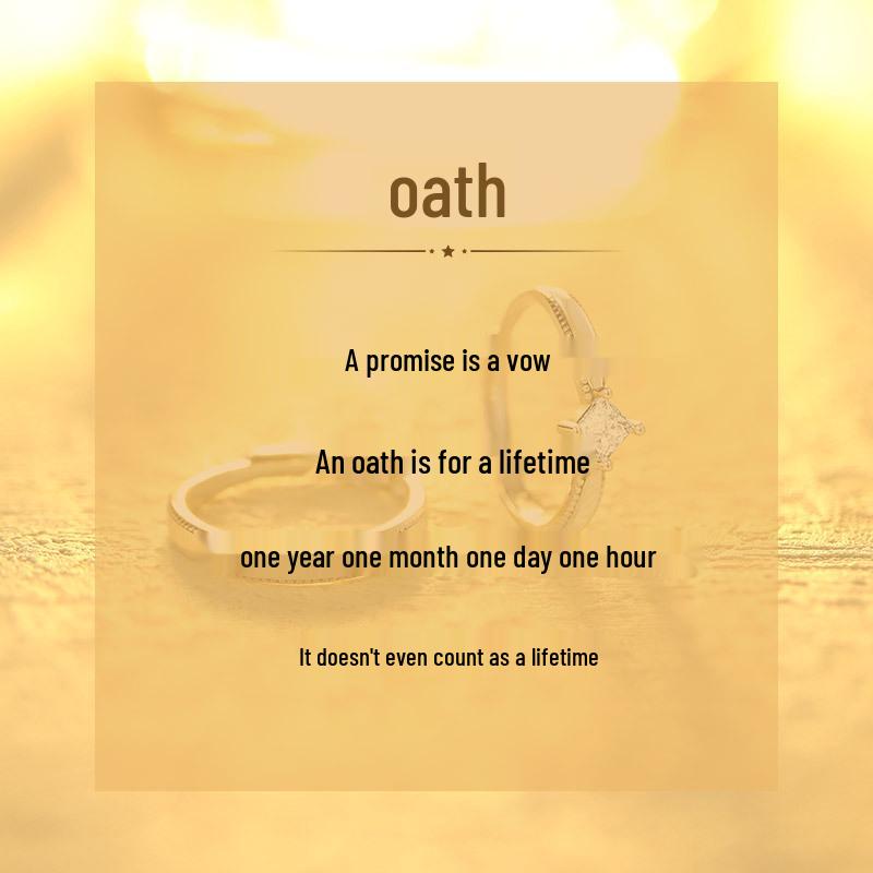 S925 Sterling Silver Couple Promise Rings - Niche Design Gift for Wedding or Girlfriend