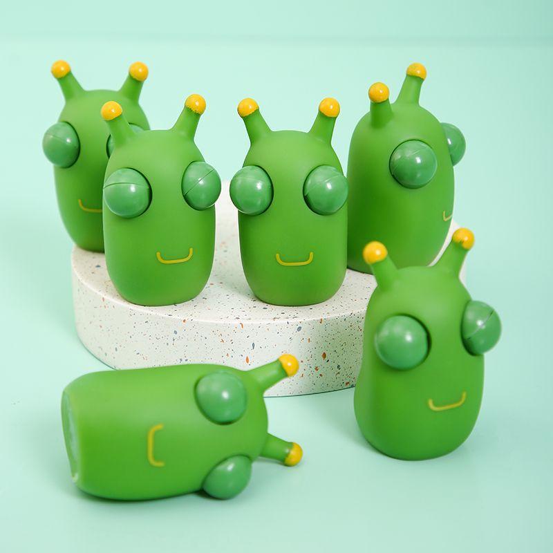 1/5PCS Novelty Eye Popping Squeeze Toy 3D Big Eyeball Bouncing Toy Green Bug Squeeze Toy Stress Relief for Adults and Children