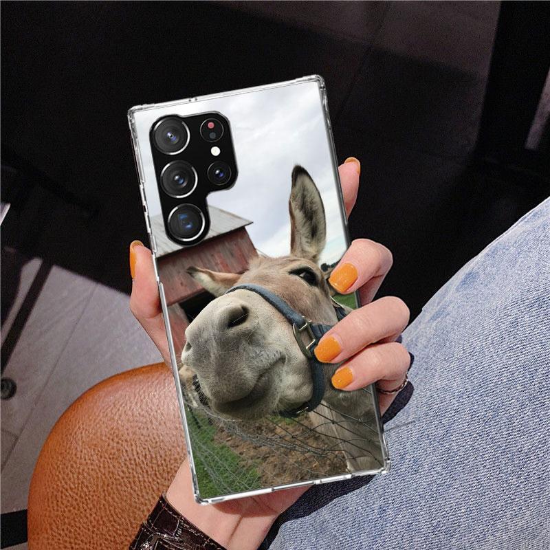 Lustige Esel Handyhülle Für Samsung Galaxy S24 S25 Edge S26 Ultra S23 S22 S21 Plus S20 FE + Personalisierte Druckabdeckung Galaxy S24