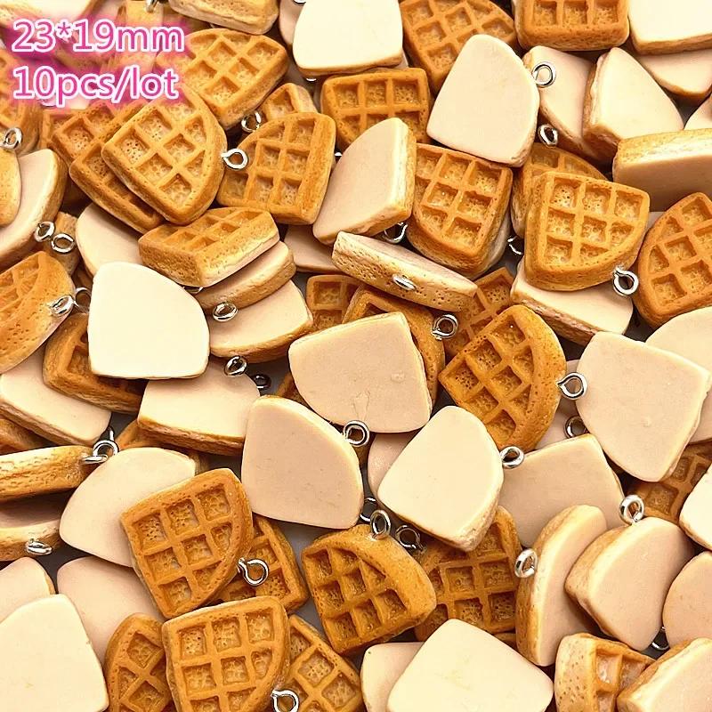 5-10pcs Hamburger Doughnut Cake Resin Beads for Jewelry Making Bracelet Charms Necklace Earring Pendant