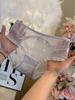 New Sexy Black Mesh Lace Mid-Rise Hip-Hugging Triangle Briefs with Mulberry Silk Crotch for Women
