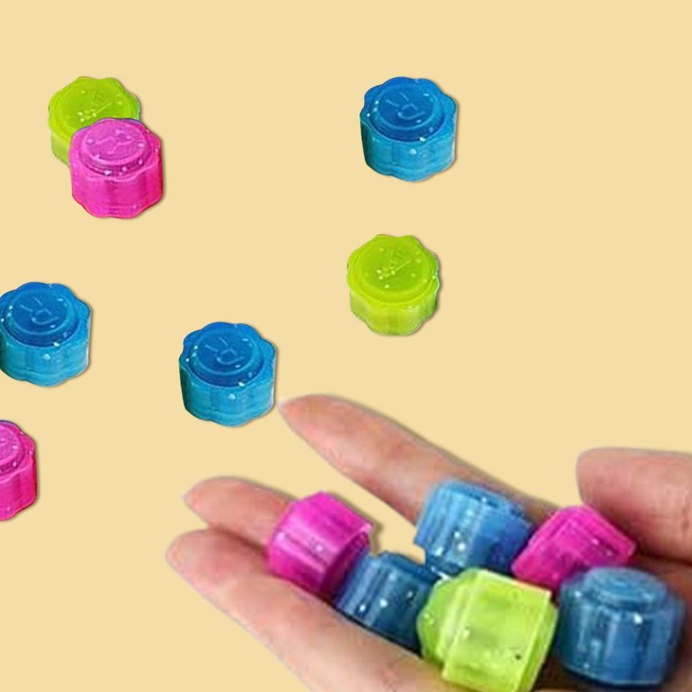 12pcs/set Double-Colors Traditional Play Game 6 Sided Playing Stones Toy  Play Home
