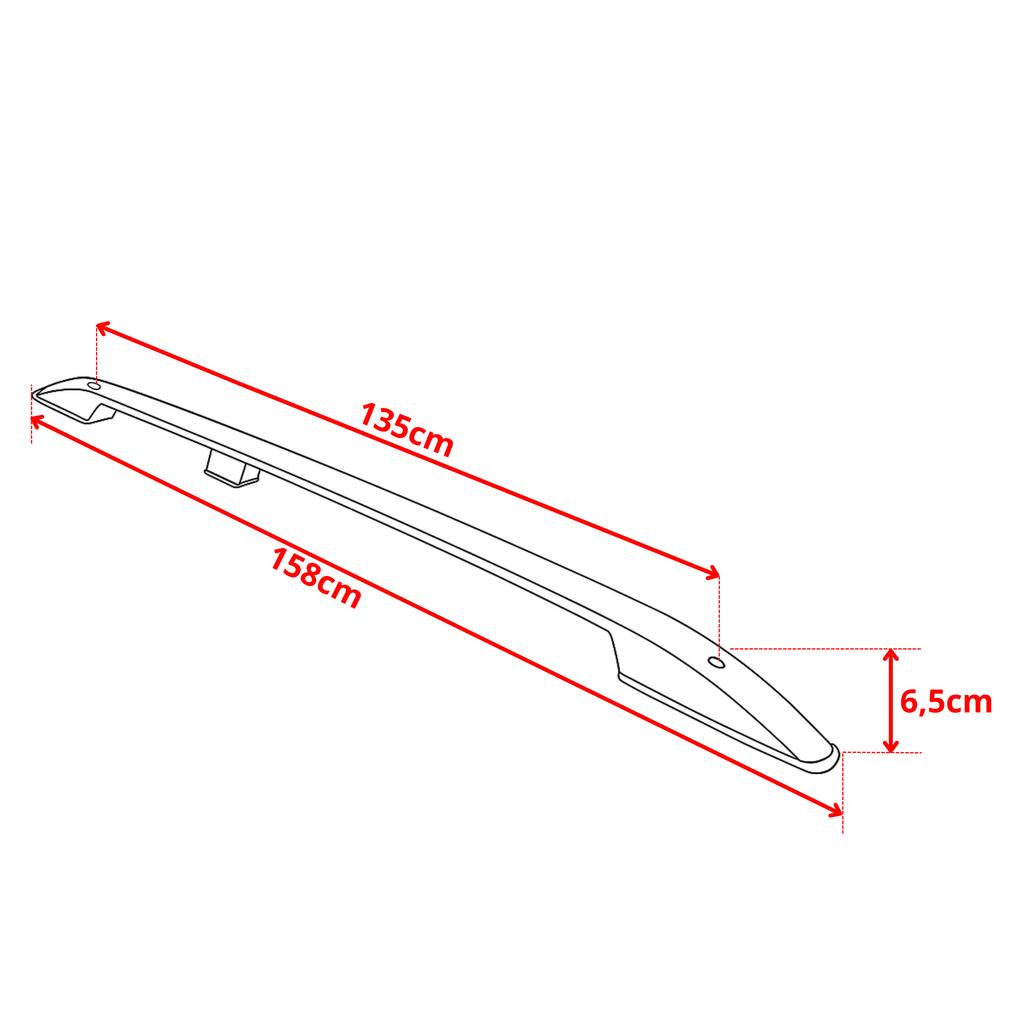 Roof Rails Renault Kangoo 19992008 Black Aluminum Solid Durable
