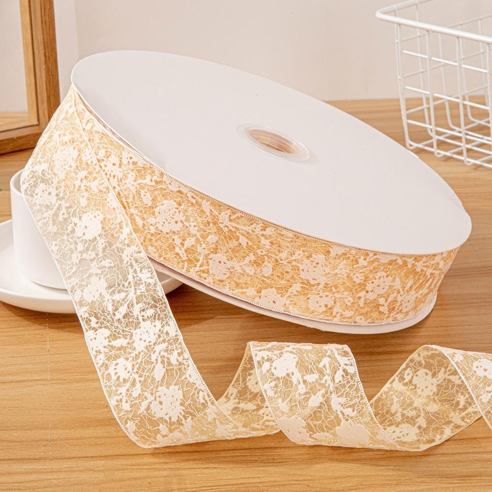 

Creative 10 Yards Hollow Lace Ribbons Gift Wrapping Bouquets 5cm Chiffon Ribbon Multiple Colors Gifts Packaging Material L шампанського