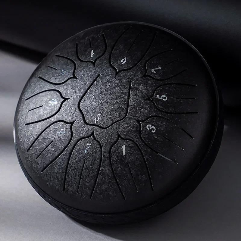 Portable Drum Professional Percussion Instrument 6 Inch 11 Note Meditation Sound Therapy Accessories Tongue Drums