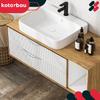 Kotarbau® Modern Aluminum Silver Edge Furniture Handle 192 / 212 Mm Set Of 6