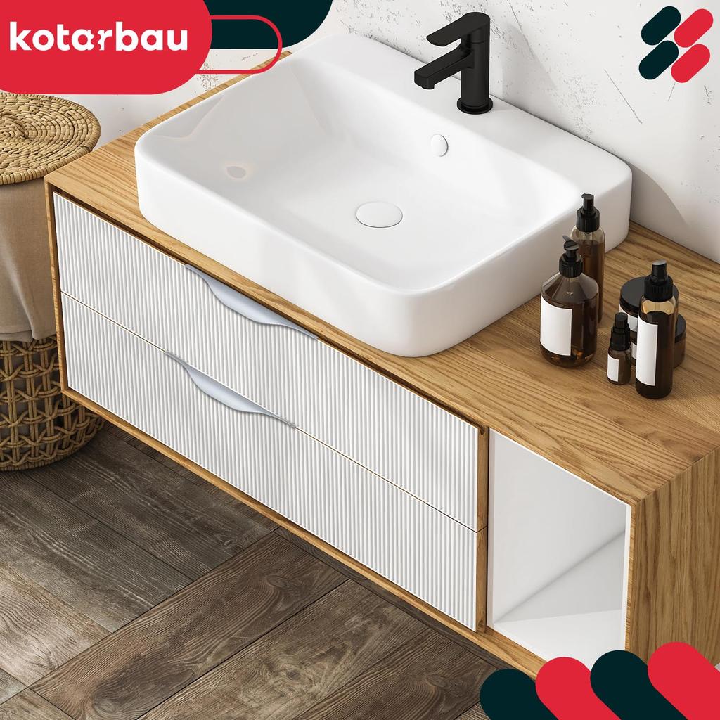Kotarbau® Modern Aluminum Silver Edge Furniture Handle 192 / 212 Mm Set Of 6