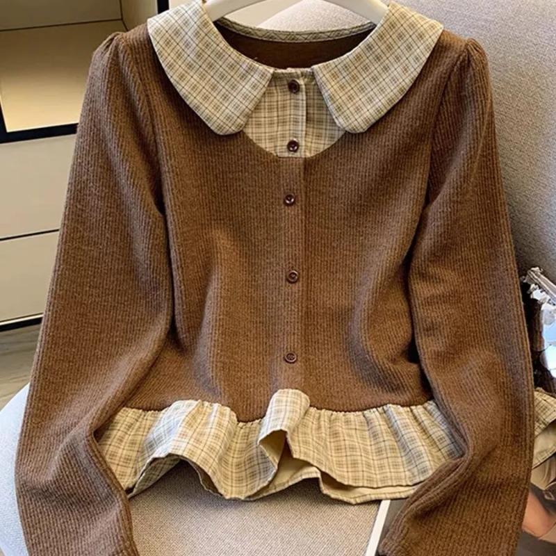 Sweaters Coat Cardigan for Women Winter Thickened Solid Color Loose Long Sleeve Knit Sweaters Coat