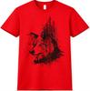 Wolf T-Shirt Forest Wildlife Pine Trees Silhouette Graphic Tee