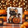 Novelty Black Cat Kitchen Decor Halloween Wooden Napkin Holder, Skeleton Gnome Tissue Storage Rack, Stable Base Stand Cartoon Tabletop Decorative