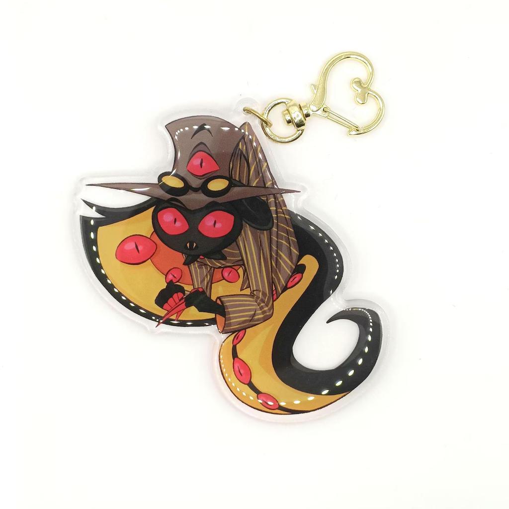 6Cm Anime Character Acrylic Chain Keychain Acrylic Backpack Pendant for Hazbin Hotel Vox Niffty Vaggie Charlie Exquisite Gift