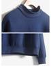Cross-Border Solid Color Half-High Neck Sweatshirt – Custom Image Option Available