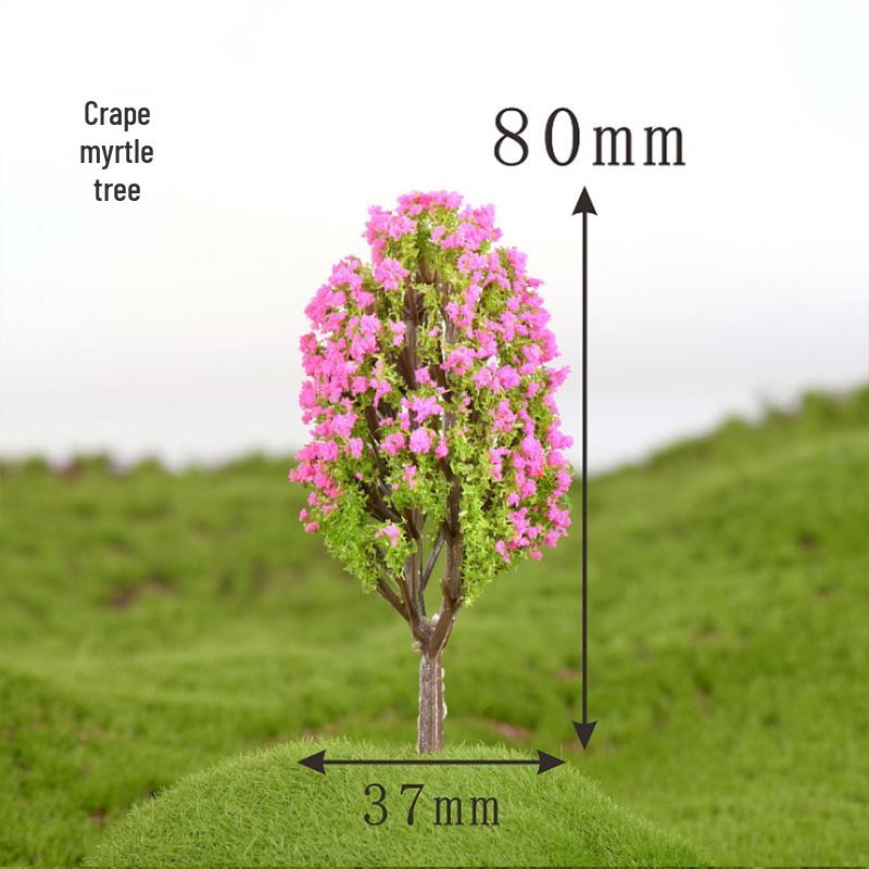 Mini Cherry Blossom Bonsai: Artificial Green Plant Decoration for Micro Landscapes.