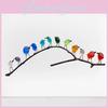 Sea Glass Rainbow Birds Crystal Stone Modern Artistic Decor For Gift Giving