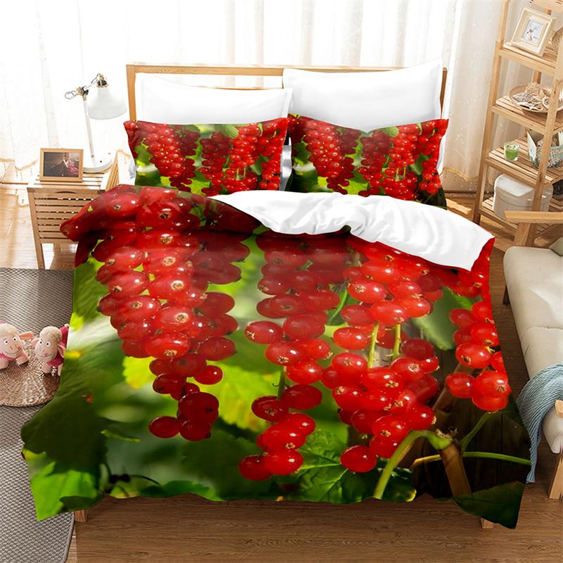 Sweet Cherry Bedding Set Lovely Kid's Duvet Cover Boys, Quilt Cover Girls Room Gorgeous Bedding King/Queen Duvet Cover Set