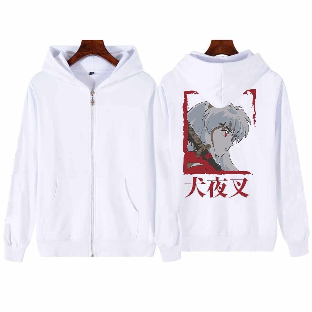 Japanese Anime InuYasha Men's Hoodies Harajuku Fashion Y2k Vintage Hip Hop Streetwear Casual Drawstring Oversized Sweatshirts