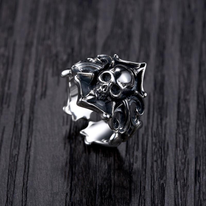 Dominante Persönlichkeit Totenkopfring Männlich Gotisch Geist Pirat Männlicher Ring Punk Schmuck Accessoires Geschenk Großhandel