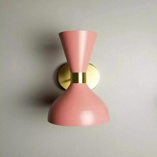 Modern Italian Diabolo Wall Sconce Lamps – Pair of Brass Wall Light Fixtures for Decorative Interiors