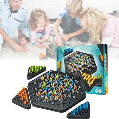 Christmas Gift, Chain Triangle Chess Game- Family Fun Night Chess Set, Triggle Elastic Band Game for Kids & Adults, Interactive Brain Teaser