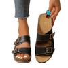 Fashion Fashion 2025 Belt Buckle Women's Slippers New Plus Size Light Weight Comfy Slide Shoes Casual Outdoor Best Seller Wedge Slippers