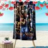 Name Custom Horror Themed Print Beach Towel, Large Soft Quick Dry Towel for Beach Camping Swimming