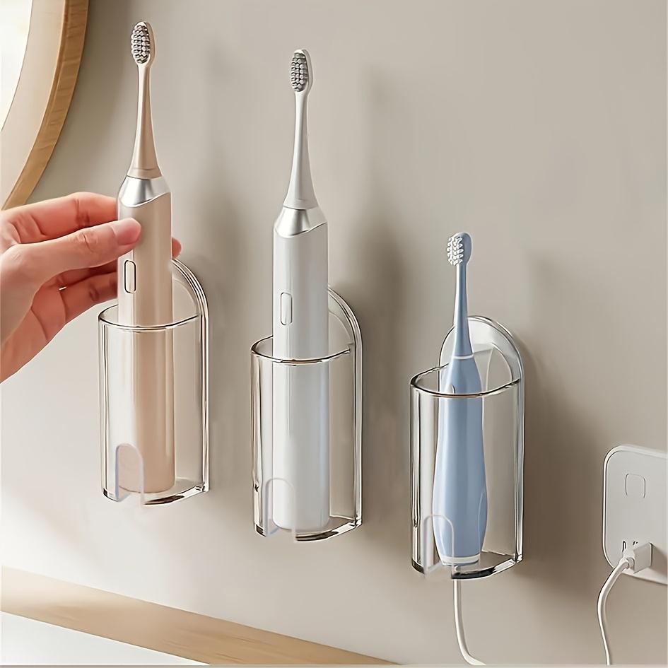 Save Space with Self-Adhesive Electric Toothbrush Holder Wall Mounted Bathroom Organizer for Christmas and Halloween Decorations, Container