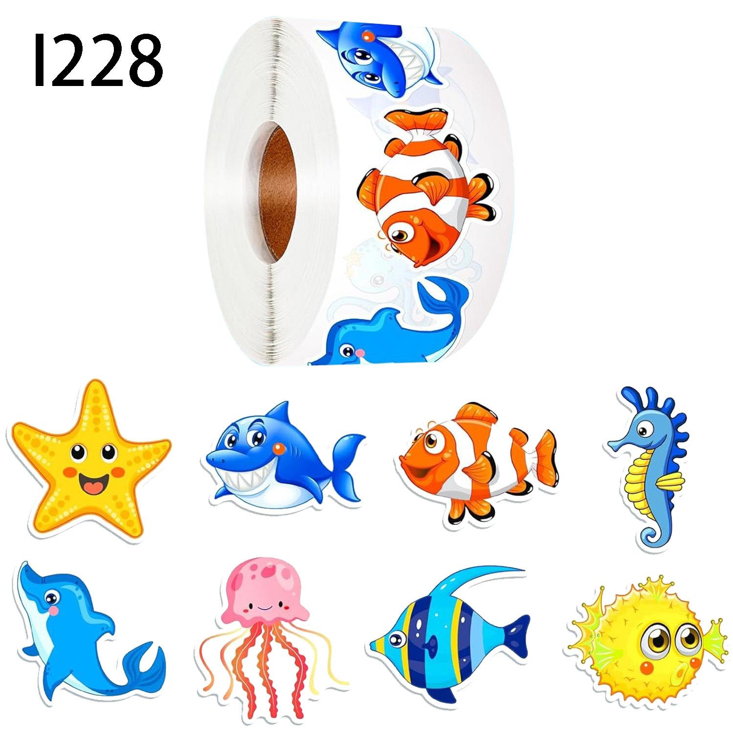 100-500Pcs High-Standard Cute Cartoon High-Standard Sea First-Class Fish High-Standard Stickers High-Standard For First-Class Children