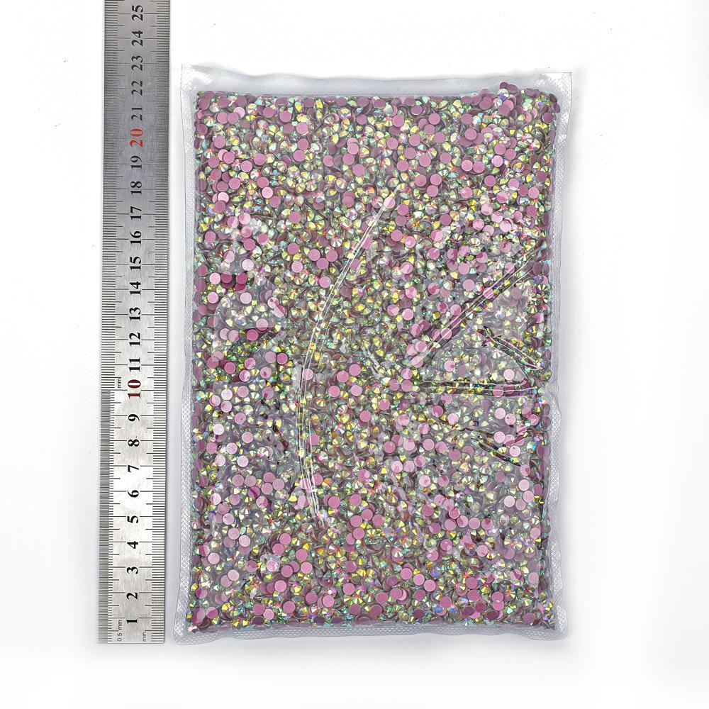 Weichen Rhinestone Big Bag White White Ab Color Flat Bottom Diamond Glue Bare Crystal Glass Nail Art Decoration