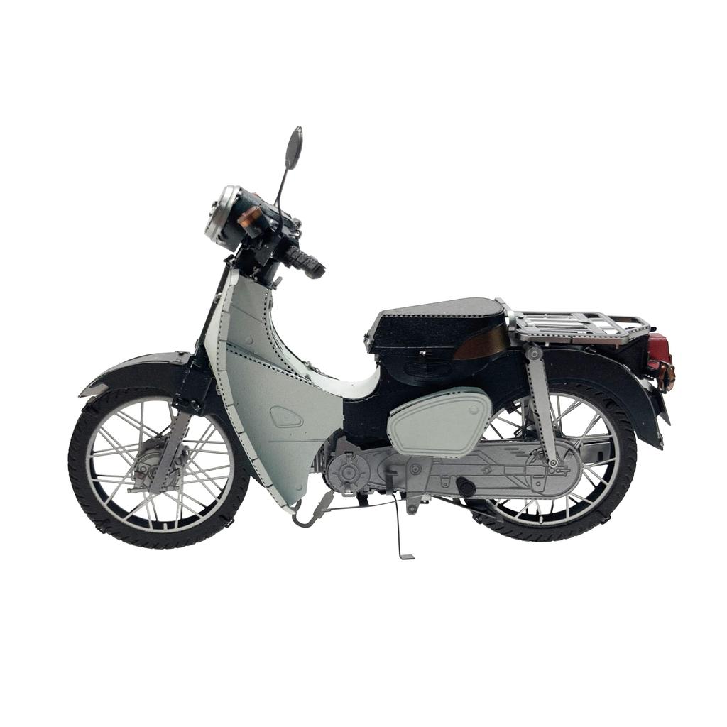 Tenyo Metallic Nano Puzzle and Building HONDA Super Cub 50 Stainless Steel No Adhesive Laser Craft 3D Culture, Science, Series T-ME-025M. Material,