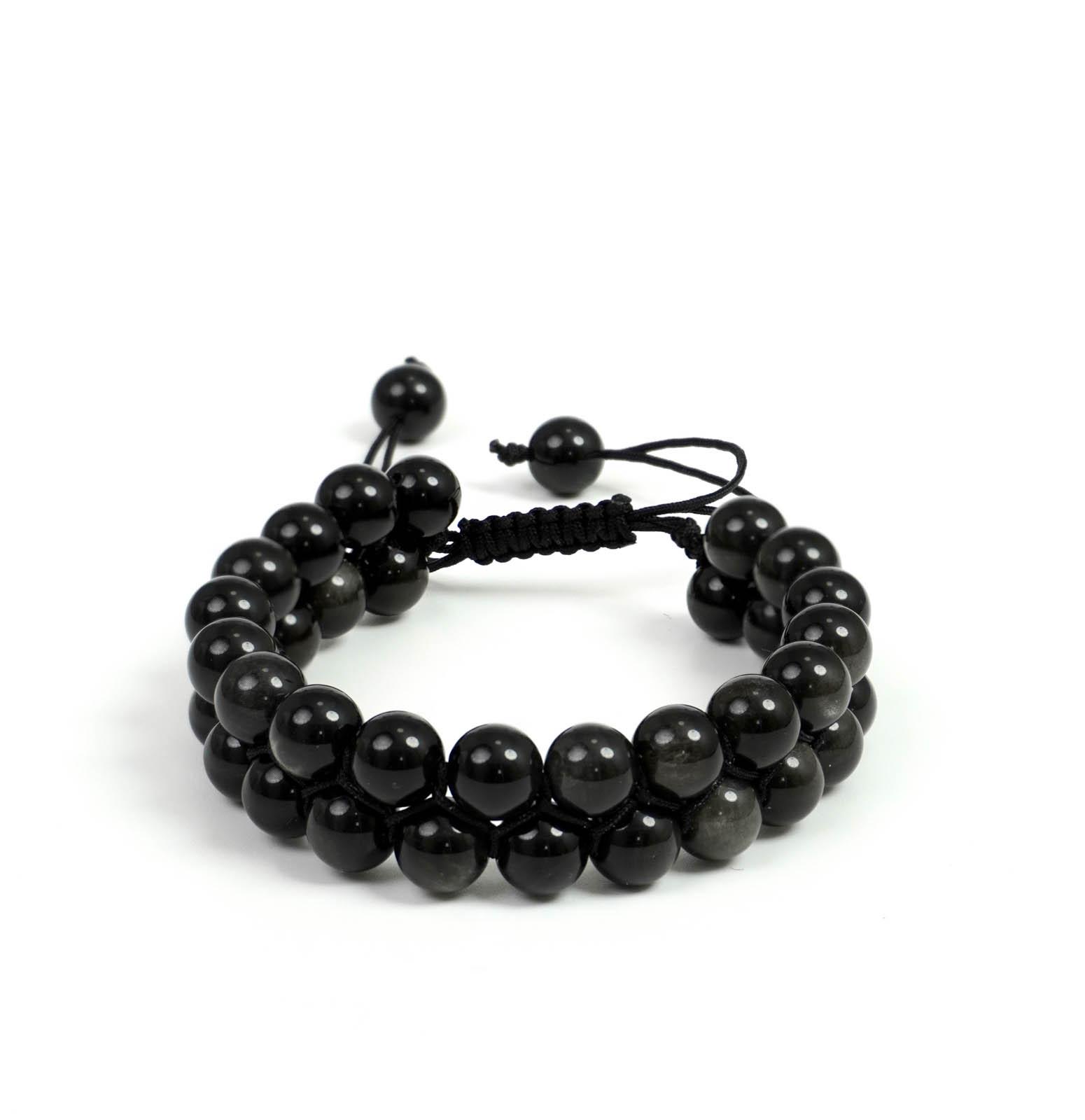 

Унисекс браслет из бусин: Тигровый глаз, Серебристый обсидиан, Гематит, Лавовый камень, Ручная работа 8 мм веревка