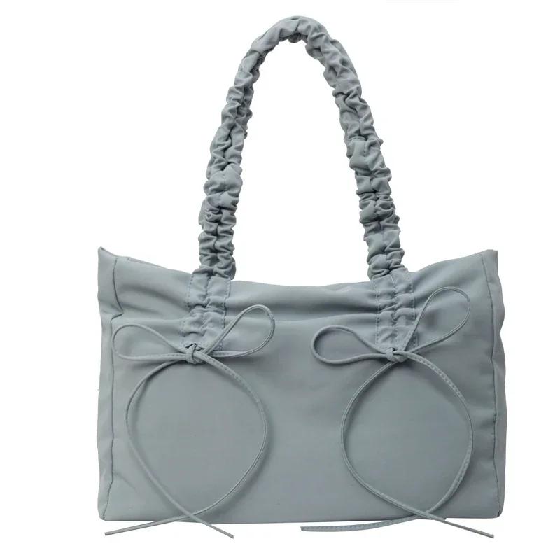 Solid Large Capacity Casual Tote Bags Soft Interior Compartment Hot Sale Bags for Women Zipper Nylon Women's Handbags