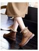 Women's Waterproof Leather Ankle Boots - Lambswool Lined Winter Snow Boots