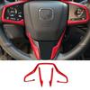3X Red Car Steering Wheel Decor Cover Trim For Honda CR-V CRV 2017-2021 2022